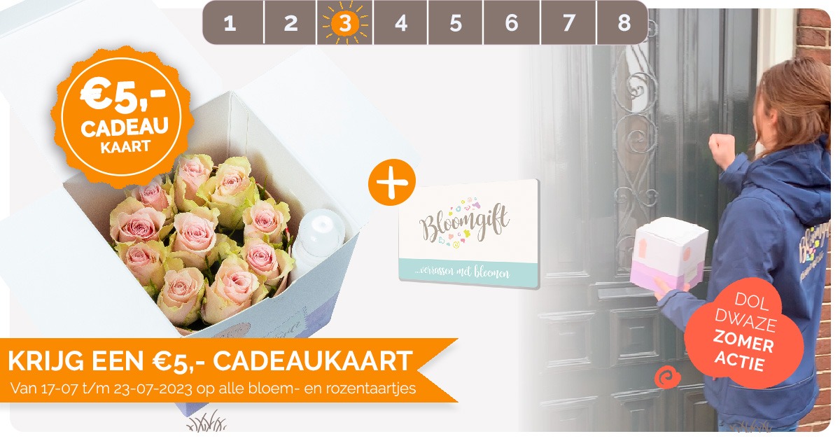 €5,- cadeaukaart ontvangen