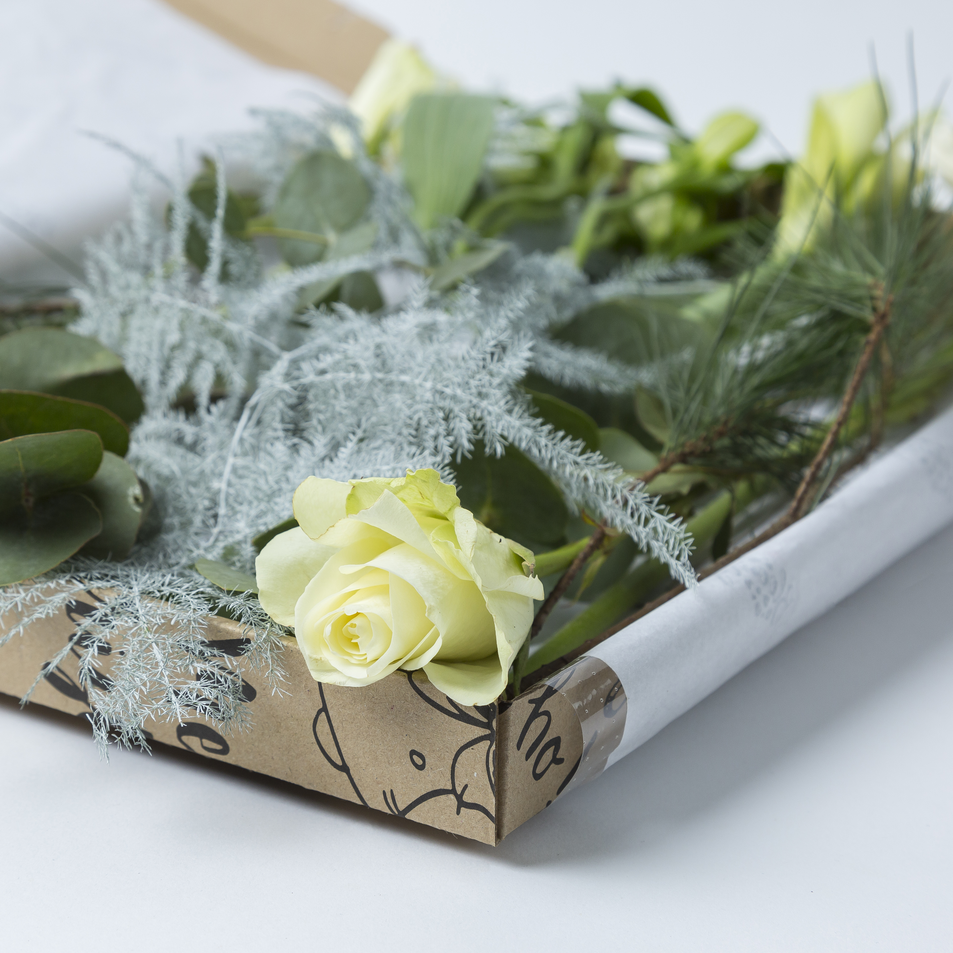 Kerst brievenbusbloemen winter