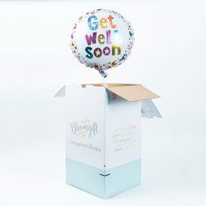 Folieballon Get Well Soon uit BloomGift verpakking