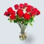 Bos rode rozen in vaas - Online rode rozen bestellen