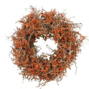 Kerstkrans Bonsai Mos Rood 30cm