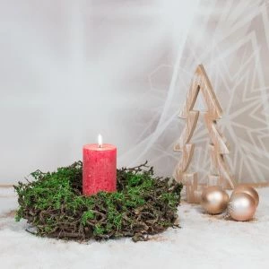 Kerstkrans Bonsai Mos Groen 30cm