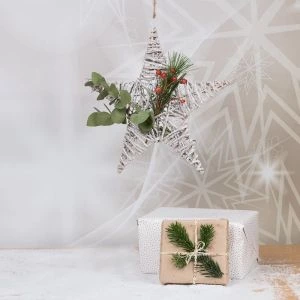 Kerstster Hanger Hout (↕ 23cm)