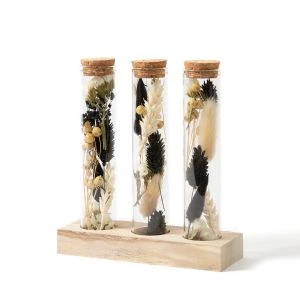 Brievenbus droogbloemen 'Message in a bottle' op houten standaard