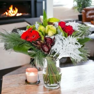 Kerstboeket Red Modern sfeerfoto
