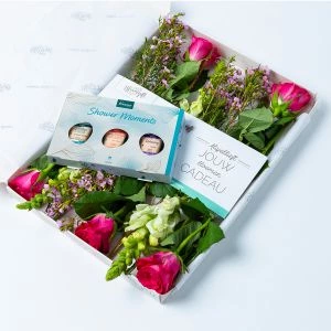 Brievenbusbloemen met Kneipp Shower Moments cadeauset
