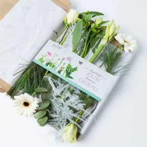 Brievenbusbloemen Winterfeest - Witte kerstbloemen door de brievenbus